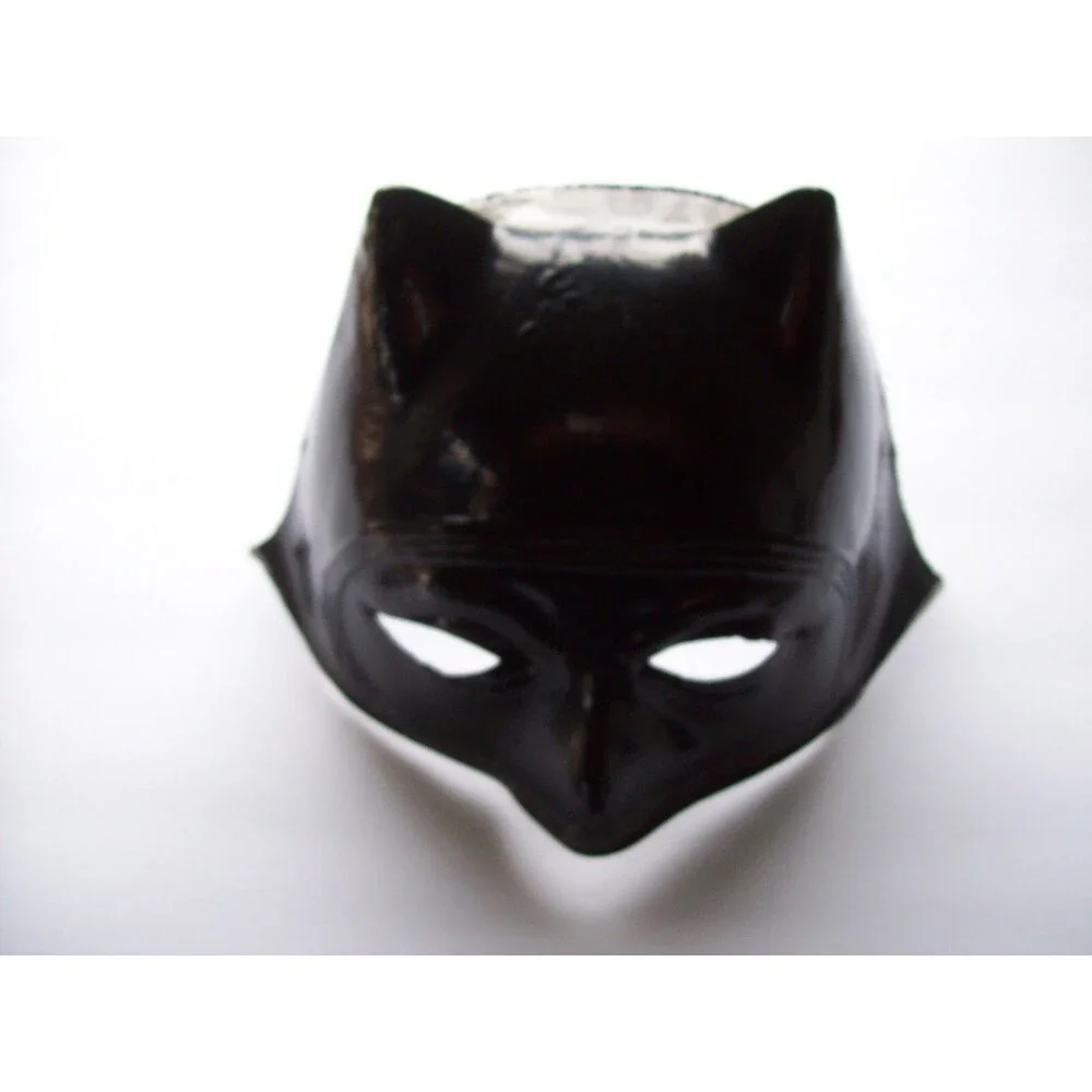 Batman Mask Vintage Halloween Costume Cowl New Old Stock Soft Plastic SuperHero
